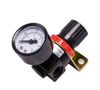 2 pièces AR2000 Pneumatic Air Pressure 1/4" Control Compressor Regulator Units Valve with Gauge 4-16mm Fitting (AR2000-EU Fittings,14MM)