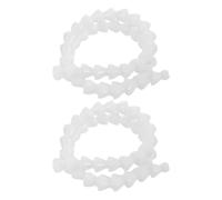 2 Pièces Armature Articulée en Plastique Blanc DIY | Rotules Mobiles Multijointes, Système à Rotule et Logement, pour Créations Artisanales, Réparations, Figurines et Présentoirs