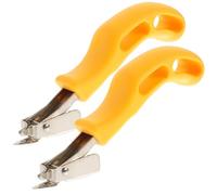 2 Pièces Arrache-agrafes pour Meubles en Acier au Carbone, Jaune | Retrait des Agrafes Profondes, Principe de Levier Physique, pour Cartons et Cadres, Outil de Tapissier