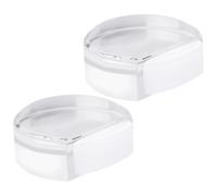 2 Pièces Arrêts de Portes, Stop Porte en forme de D, Cale Porte Sol, Bloc Porte, Protégez vos Portes et Murs Efficacement avec ces Butee de Porte AdhesiveTransparentes Adhésives pour Sols Durs