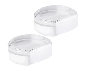 2 Pièces Arrêts de Portes, Stop Porte en forme de D, Cale Porte Sol, Bloc Porte, Protégez vos Portes et Murs Efficacement avec ces Butee de Porte AdhesiveTransparentes Adhésives pour Sols Durs