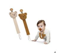 2 Pièces Attache Tetine Pur Coton 30 CM Accroche Tetine Bebe Convient Aux Garçons Aux Filles Attaches-sucettes Bord ATTACHE SUCETTE