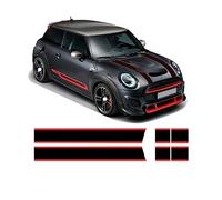 2 pièces Autocollant de Capot de Voiture à Rayures de Bande de Rallye, pour M=i=n=i C=o=o=p=e=r JCW R58 R59 R50 R52 R53 R56 R57 F55 F56 F57