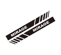 2 pièces Autocollant de rétroviseur de voiture pour Mitsubishi MIRAGE, Rétroviseur Autocollant Stickers Décoratifs Autocollant Réfléchissant Voiture,A