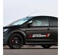 2 Pièces Autocollant D'insigne de Voiture pour Mitsubishi Outlander ASX Lancer EX Pajero, Mode Imperméable Badge Emblème Logo Autocollants, Stickers de Décoration Extérieure de Voiture,B