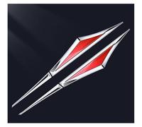 2 Pièces Autocollant Emblème Voiture pour Audi A6 Avant 2020-2023, 3D Émblèmes Latéral Autocollants 3D Décoratif Badge d'insigne Accessoire,C/Silver~Red