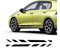 2 pièces Autocollants de Jupe à Rayures latérales de Porte de Voiture de Sport de Course, pour VW, pour Golf 8 MK8 R Line GTI GTD GTE 2020 2021 Accessoires
