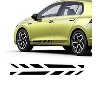 2 pièces Autocollants de Jupe de Rayures latérales de Porte de Voiture de Sport de Course, pour Golf 8 MK8 R Line GTI GTD GTE 2020 2021