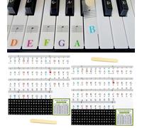 2 Pièces Autocollants Décoratifs Piano Gommettes Enfants Sticker Clavier