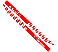 2 Pièces Autocollants Emblèmes de Voiture pour Peugeot 208 2020 2021 GT Line GTI 2018 2019, Logo Emblem Badge Stickers, Emblème de Décalque de Voiture Autocollants de Style Personnalisés Créatifs