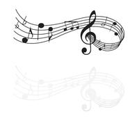 2 Pièces Autocollants Muraux Notes de Musique Créatifs, Adhésifs