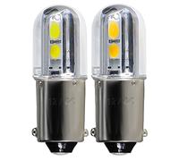 2 Pièces BA9S T4W Ampoule De Lecture De La Plaque D'immatriculation De La Porte du Camion 6V 12V 24V 48V,Jaune,12V