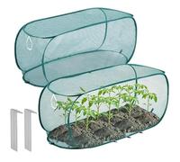 2 Pièces Bâche De Protection pour Potager Surélevé, 100x45x40cm Protections De Jardin en Filet Pliables, Pop-Up Filet Couverture des Protection, pour Semiss, Légumes, Fruits