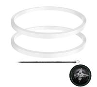 2 Pièces Bague Joints d'étanchéité en Caoutchouc pour Ninja 700W Mixeur Slim et Smoothie Maker QB3001EUS QB3001UKS BL660 BL740 BL770 BL780 BL810, Pièces de Rechange de Joints Torique blanc (Φ8.18 cm)