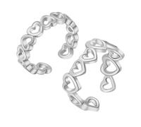 2 Pièces Bagues D'Orteil D'Amour, Bagues D'Orteil Ouvertes, Bagues D'Orteil De Plage D'Été, Bagues D'Orteil Réglables, Bagues D'Orteil Ouvertes, Bijoux De Pied