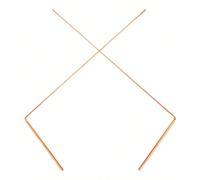 2 pièces Baguette de sourcier en cuivre à 99,9% - 2 pièces Baguettes de sourcier - Détection de l'or, de l'eau, de la chasse aux fantômes, etc. Taille UniqueCuivre