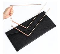 2 Pièces Baguettes de Sourcier Cuivre 99,9% avec Sac de Rangement | Baguettes de Radiesthésie Idéales pour Chasse aux Fantômes, Guérison Énergétique, La Détection d'énergies et Prospection