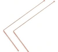 2 pièces Baguettes de sourcier en cuivre pur à 99,9% - Baguettes de divination cylindriques pour la chasse aux fantômes, la recherche d'eau, de trésors, d'objets enfouis, etc. Taille UniqueCuivre
