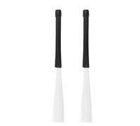 2 Pièces Balai de Tambour en Nylon Blanc, Percussion | Acier Inoxydable, Prise en Main Améliorée, Flexibilité Accrue, pour Débutants, Répétitions et Studio