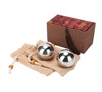 2 pièces balle à main en acier inoxydable 304 solide pour l'entraînement de force et les exercices de rééducation - outil de massage de 50 mm de diamètre pour la remise en forme