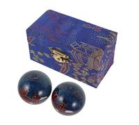 2 Pièces Balle Anti-stress Mains, Exercice de Force, Émail Bleu | Léger pour Voyage et Maison, Améliore la Coordination Manuelle, Soutien des Articulations, Usage Quotidien