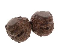 2 Pièces Balle de Massage en Bois Mains, Portable, Café