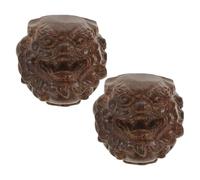 2 Pièces Balles de Main en Bois, Petites Boules Rondes | Texture Polie, Surface Lisse, Usage Portable, pour Seniors et Employés de Bureau, Couleur Café