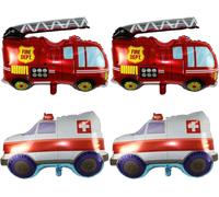 2 Pièces Balloons De Camions De Feu De Dessins,2 Pièces Ballons D'Ambulance,Ballons De Films En Aluminium Créatif,Jeux Pour Enfants Gonflables Pour Enfants,Cadeaux De Ballon Pour Enfants.