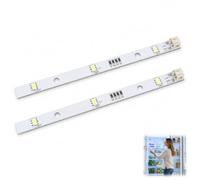 2 Pièces Bande Lumineuse LED Réfrigérateur Compatible avec RONGSHENG HISENSE 1629348 E349766 MDDZ-162A Kenwood KIFF5017 KIFF5020 KIFF7017 DC 12V 2 W, Ampoule LED Frigo de Rechange, Bande 16 cm