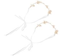 2 Pièces Bandeau à Guirlande de Fleurs, Coiffe Bohème Élégante | Paillettes et Plastique, Confort Léger, Style Romantique Réaliste, pour Fêtes et Événements Féeriques