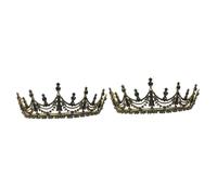 2 Pièces bandeau de couronne de strass couronne de princesse pour les filles couronnes d'halloween pour femmes couronne princesse diadème de mariée Tiare décor de mariage Beaupretty