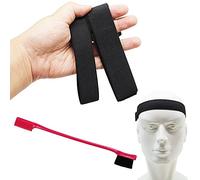 2 Pièces Bandeau de Perruque, Bande de Préhension Élastique avec Adhésif Magique pour Bords Avant en Dentelle (Noir)