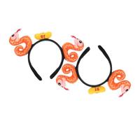 2 Pièces Bandeau Tête de Serpent en Peluche, Motif Dessin Animé | Plastique et Peluche, Célébrations du Nouvel An, Soirées Costume