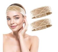 2 Pièces Bandeaux de Perruque en Velours,Bandeau De Perruque Antiderapant, Bande de Cheveux de Réglable,confortables et doux, pour homme et femme,pour Sports Yoga (Nude)