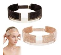 2 Pièces Bandeaux en Velours Réglables de Perruque Élastique, Respirants | Bande Anti-glisse Perruques Femme, Bandeau Perruque Antidérapant, Brun Clair, Marron, ne Donnent pas Chaud