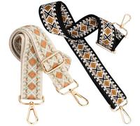 2 Pièces Bandoulière Bandouliere Sac Réglable 80-130cm Lanière Anse d'épaule, Sangle de Sac à Main Remplacement 3.8cm de Large Sangles Bricolage DIY Accessoires