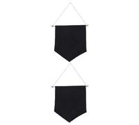 2 Pièces Bannière Murale en Polyester Coton Noir Bâton en Bois | Badges et Broches, Organise les Collections, Usage Classe ou Bureau, Déco Murale Créative