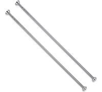2 pièces - Barre de rideau de douche de 100 cm sans percer réglable de 105cm à 170cm, barre télescopique pour douche & baignoire, barre de rideau en inox à pincer, barre de penderie en argent
