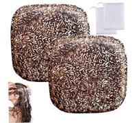 2 pièces barre de shampoing naturelle savon en barre de shampoing brun aux acides aminés traditionnels avec 2 filets moussants apaisant et renforçant les cheveux pour femmes et hommes 4 pièces/ensemb