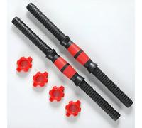 2 Pièces Barre D'haltères Courte, Barres Dhaltères Poignée avec 4 Colliers, Poignée Antidérapant, pour Haltères de Gym Entraînement de Musculation Formation