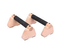2 Pièces Barres de Pompe en Bois Équipement de Forme Physique avec Poignées Ergonomiques Barres Parallèles et Supports Robustes Adapté pour La Gym à, 20cm