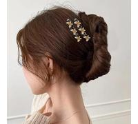 2 Pièces Barrette À Cheveux Latérale À Trois Fleurs, Pinces À Cheveux TresséEs En Pierre De Cristals ÉTincelante Pinces À Cheveux Tressées En Pierre De Cristals Etincelante Pinces À Cheveux TresséEs