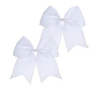 2 Pièces Barrette Cheveux Femme Cheering Bows Bulk Big Hair Bows Géant Cheerleading Bows 8 Pouces Tout Petits Filles Géant Cheerleading Ponytail Holders Teen Hair Ribbons Cadeaux d'équipe Softball