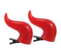 2 Pièces Barrettes Cornes de Diable Halloween, Clip Léger Rouge pour | Plastique et Métal, Maintien Sûr, Style Cosplay, pour Conventions, Femmes et Hommes
