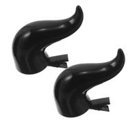 2 Pièces Barrettes Cornes de Diable Noires, Clip Léger Sécurisé | Plastique et Métal, Style Gothique, pour Fêtes et Conventions, Hommes Femmes, Noir Discret