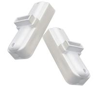 2 Pièces Base de Clôture de Jardin en Pvc Blanc pour et Cour | Support Fixe, Trous de Renfort, Stabilité Accrue, pour Petite Clôture de Jardin, Usage Cour