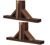 2 Pièces Base de Petite Clôture en Bois, Support Stable | Usage Solide, Renfort Facile, Fixation des Deux Côtés, Style Simple, pour Clôture de Jardin