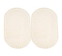 2 Pièces Base Ovale en Bois, Trous de Couture | Support Beige Prépercé, Maintien de Forme, pour Artisanes Créant Paquet à Main, Cabas, Paniers Garçon Fille