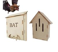 2 Pièces Bat House, Nichoir Chauve-Souris en Bois, Nettoyez Votre Arrière-Cour des Moustiques, Abri Suspendu pour Jardin Et Percheur Extérieur