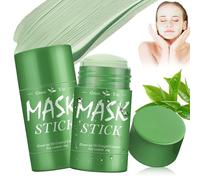 2 pièces bâton de masque au thé vert,Nettoie en Profondeur les Pores Purifiant,Dissolvant les Points Noirs et L'acné,Purifie la Peau Pour La Plupart Des Types De Peau femmes hommes